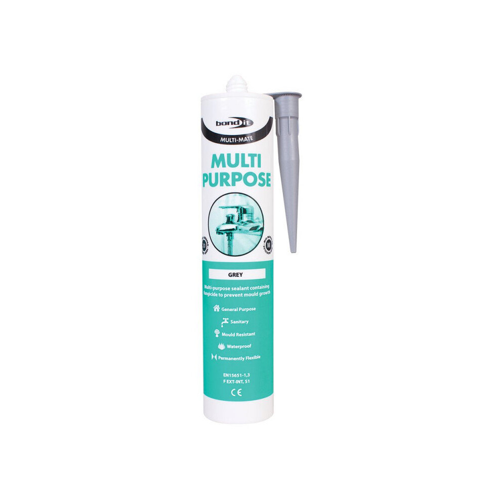 Bond It Multi-Mate GP Multi Purpose Silicone Sealant EU3 Grey - Image 6