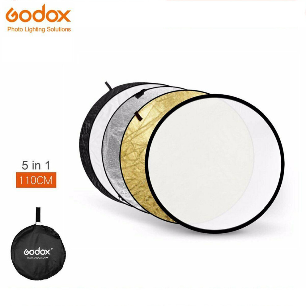 Godox 5 in1 110cm 43" Light Diffuser Round Reflector Disc+Carrying Bag