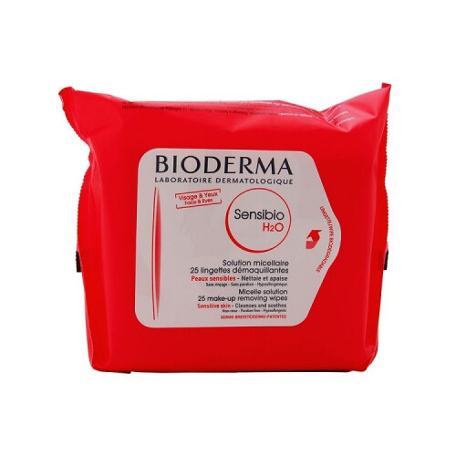 Bioderma Bioderma Sensibio H2O Micelle Solution Make-up Removing Wipes - 25 Pack