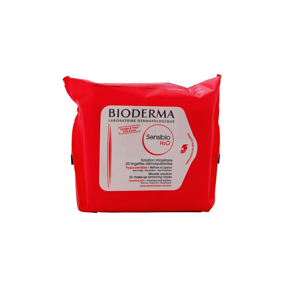 Bioderma Sensibio H2O Micelle Solution Make-up Removing Wipes - 25 Pack