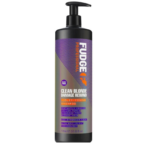 Fudge Fudge Clean Blonde Damage Rewind Violet-Toning Shampoo 1000ml