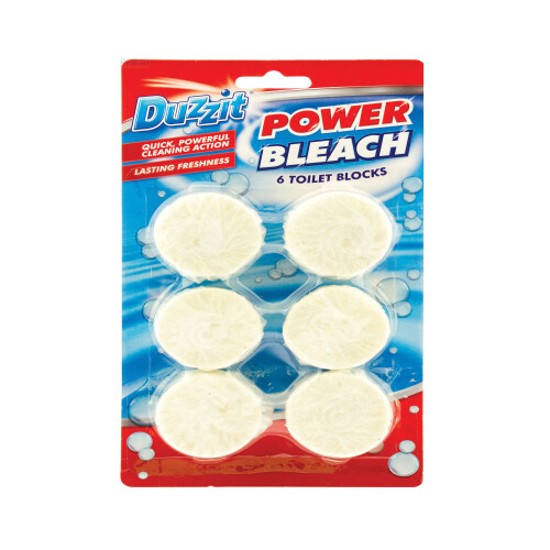 Duzzit Power Bleach Toilet Cleaner Block Tablets Loo Cistern Quick