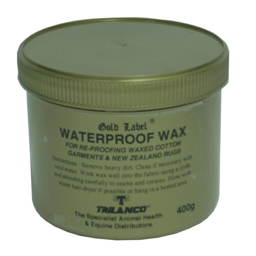 Gold Label Waterproof Wax 400g - Reproof and Restore Waxed Cotton Garments (Especially Well-Worn)