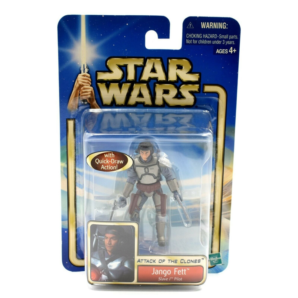 Star Wars Attack of the Clones Jango Fett Slave 1 Pilot 3.75 Inch Action Figure