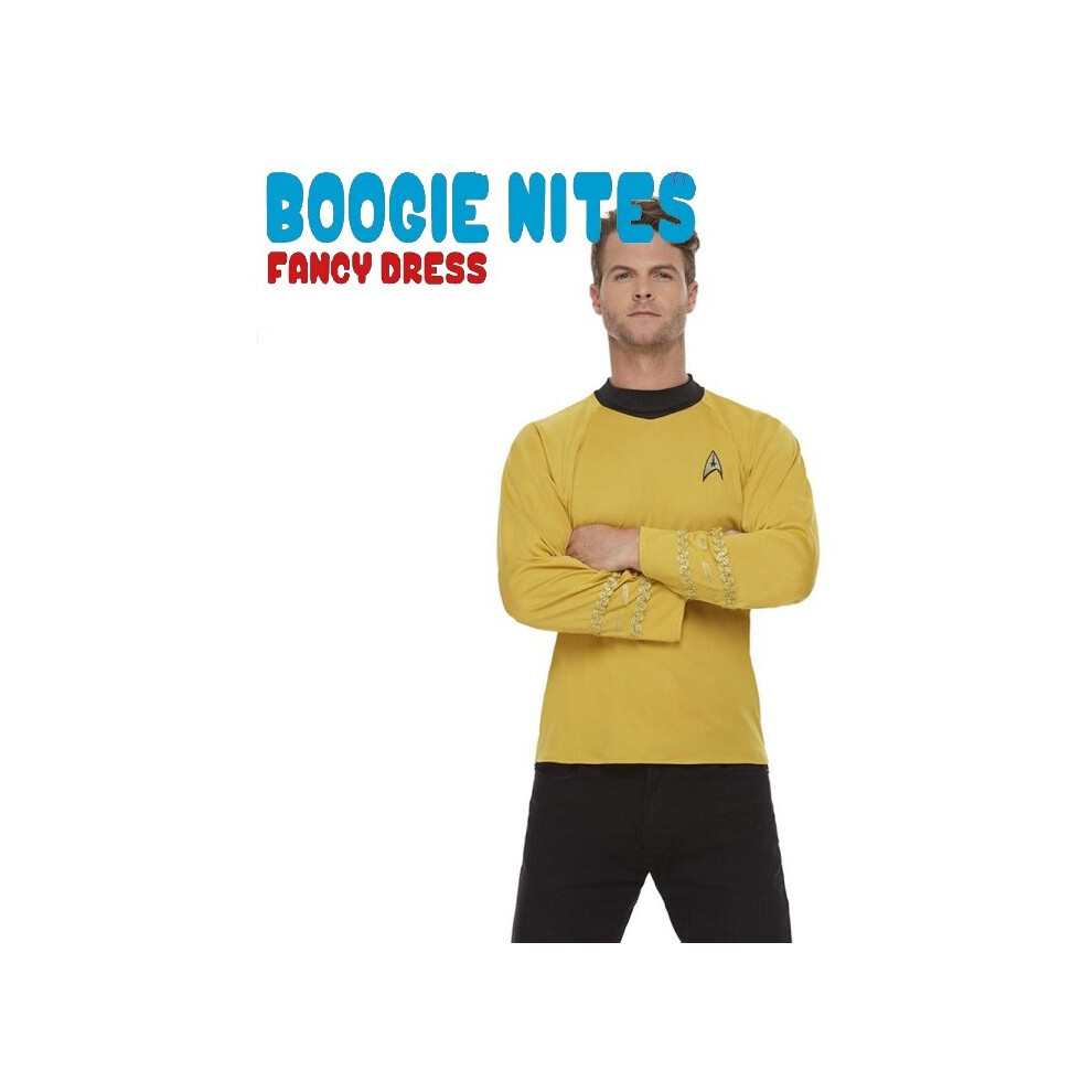 Smiffy's (M) Sm52338 Star Trek Command Uniform Starfleet Enterprize Captain Kirk Gold