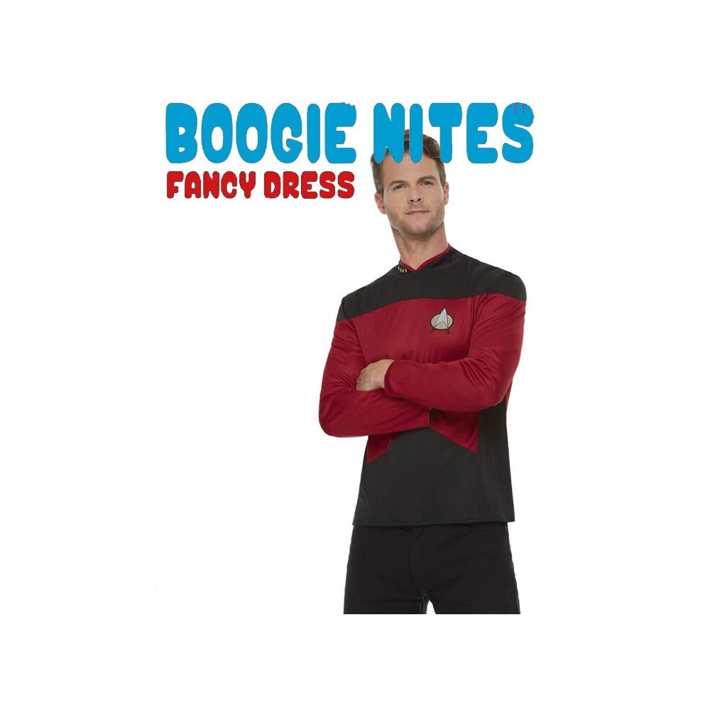 Smiffy's (L) Sm52341 Star Trek The Next Generation Commander Uniform Starfleet Enterprize Red