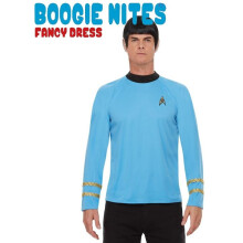 (XL) SM52339 Star Trek Starfleet Enterprize Sciences Blue Dr Spock Uniform