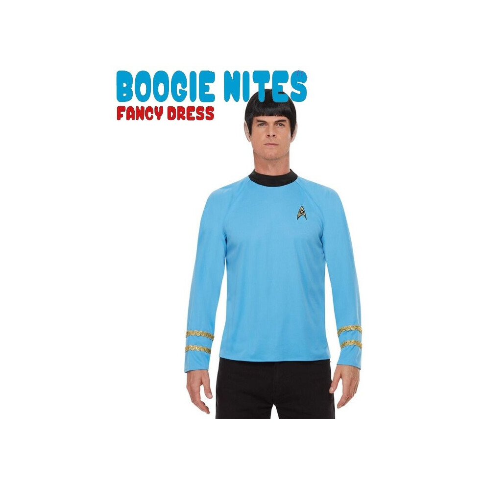 (XL) SM52339 Star Trek Starfleet Enterprize Sciences Blue Dr Spock Uniform