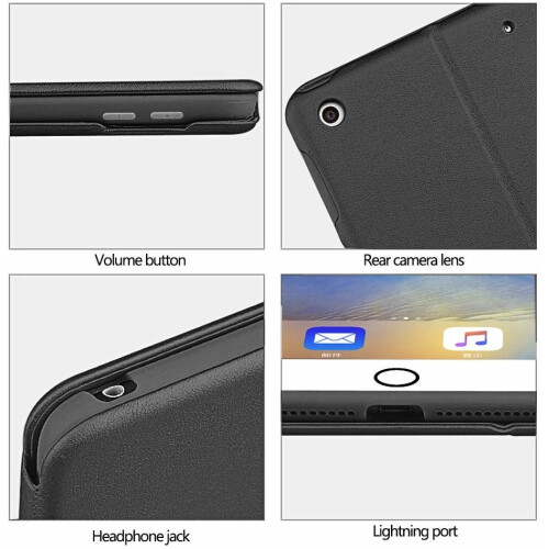 Θήκη για iPad Pro 10.5 Air 3 XUNDD Μαύρη PU Δερμάτινη αντικραδασμική ανατροπή 2