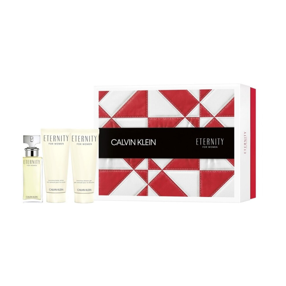 Calvin Klein Eternity Pour Femme - Gift Set With 50ml EDP Spray, 100ml Body Lotion and 100ml Body Wash