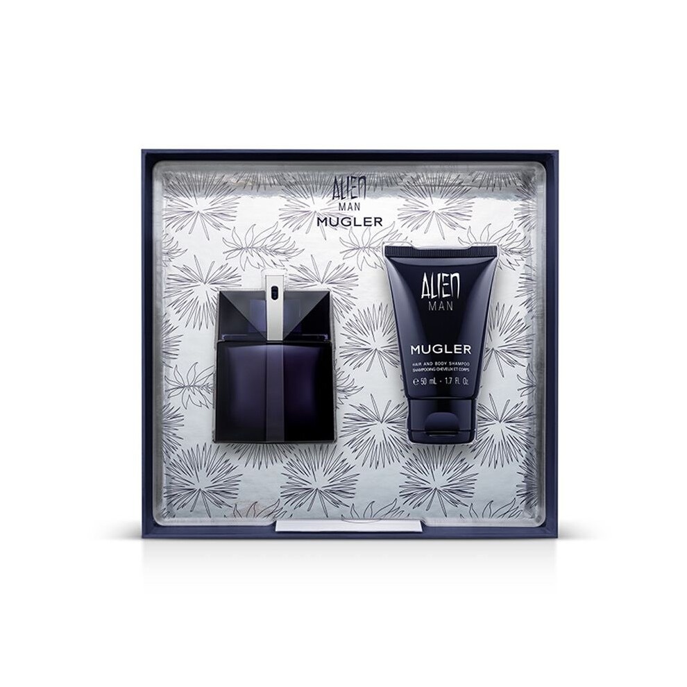 Thierry Mugler Alien Man - Gift Set With 50ml Refillable EDT Spray, 50ml Hair & Body Shampoo