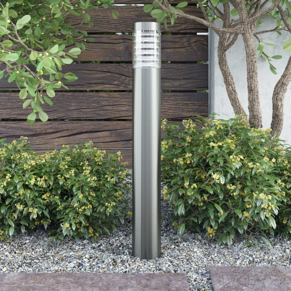 vidaXL Outdoor Post Lamp Standing Stainless Steel 10.1x80cm Solar Garden Light