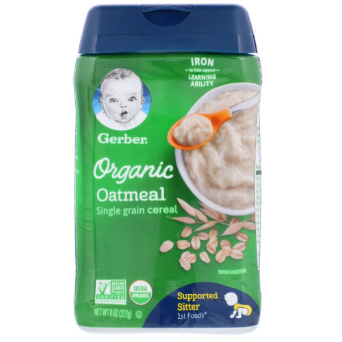Gerber Gerber, Organic Oatmeal Cereal, 227g