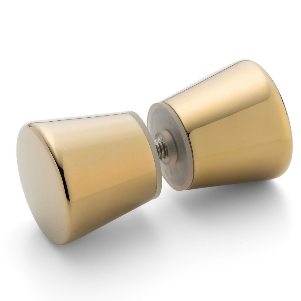Shower Door Handle/Knob Gold Zinc Alloy Cone Shaped High Quality L050 5060363619313