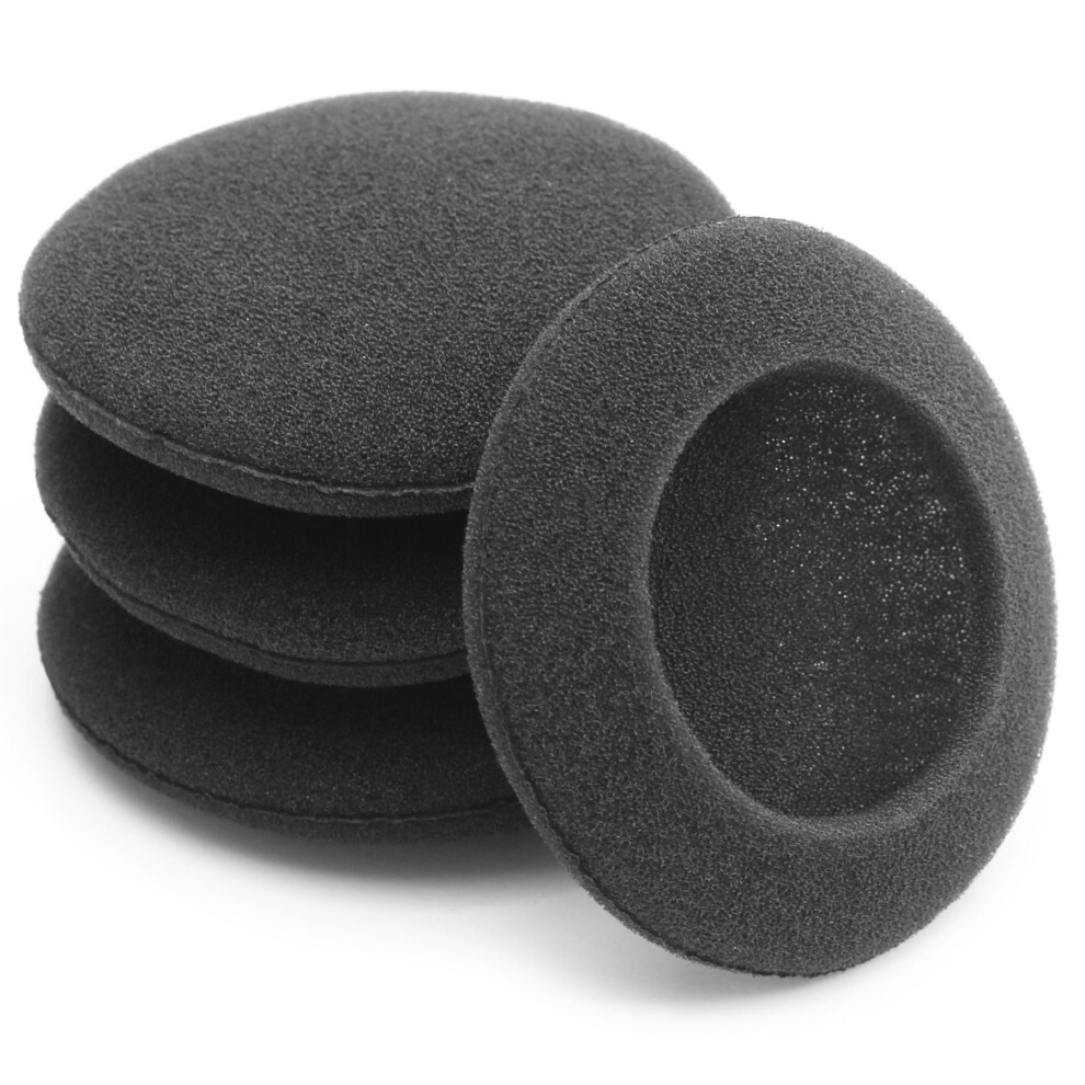 (50mm) Replacement Pack of Black Foam Ear Pads Sponge Cushions For Earphones & Headphones