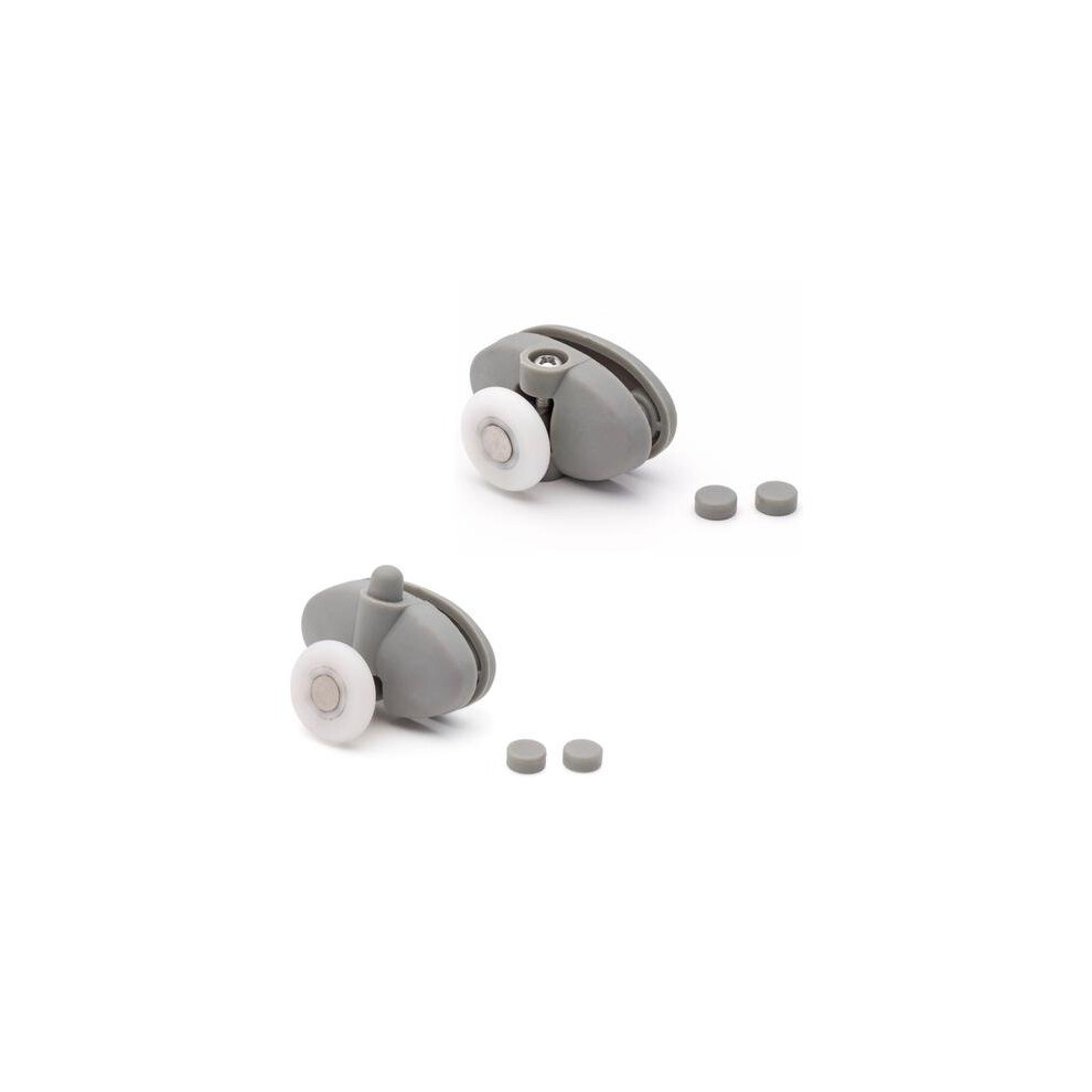 (23Mm) Set Of 8 Butterfly Single Shower Door Rollers/Runners/ Wheels/Pulleys 23Mm Or 25Mm Wheel Diameter L007 5060363610440