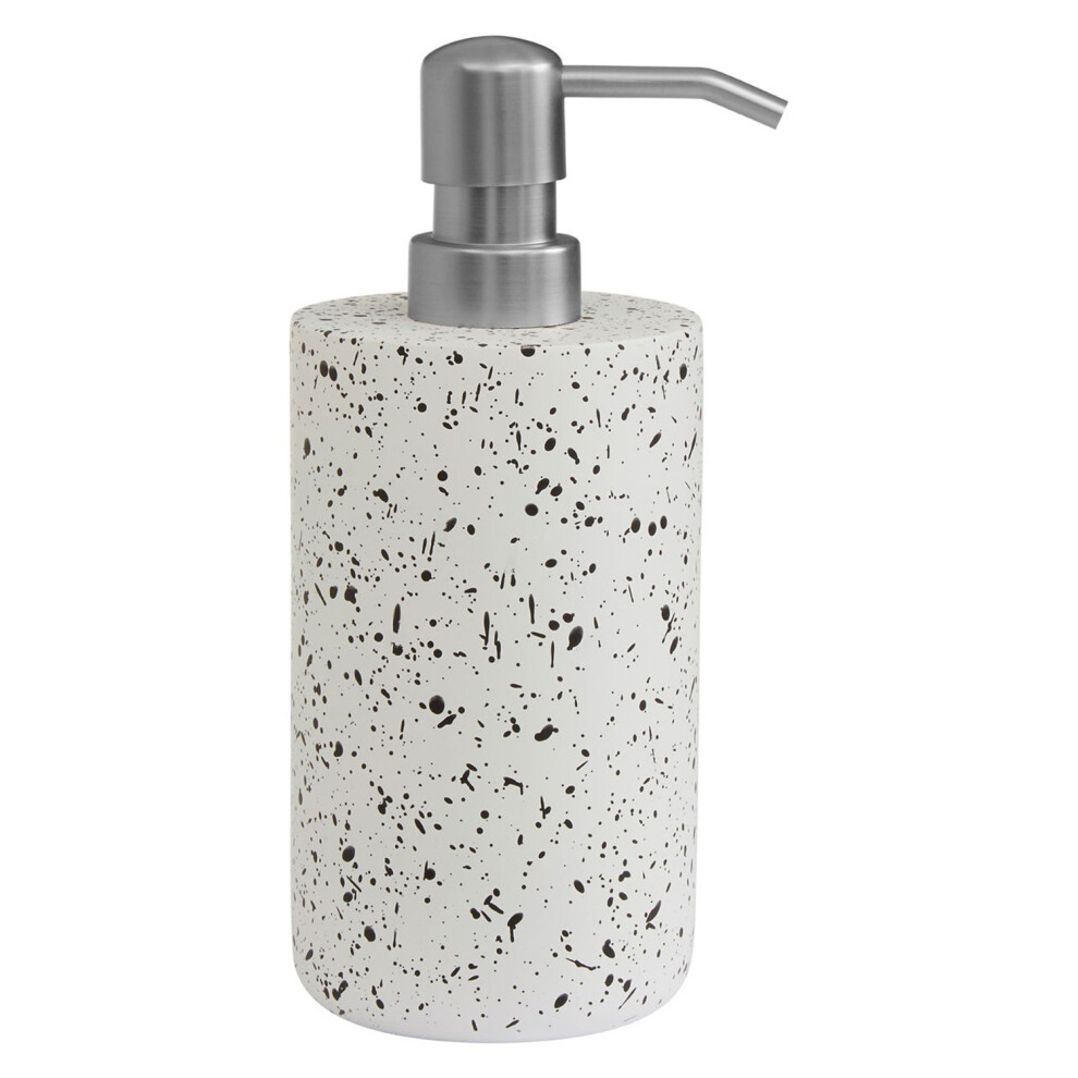 Premier Housewares Gozo Concrete Lotion Dispenser Bathroom Shower Liquid Soap Dispenser Bath Pump Grey/Black/Silver