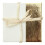 Premier Housewares Set 4 Square White Gold Geome Dipped Leather Effect Coasters Tableware Mats 3