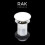 RAK Ceramics ceramic basin clicker waste unslotted click clack 2