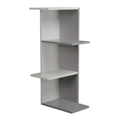 URBN Living (White and Grey, 3) 3 or 5 Tier Wooden Modern Display Corner Bookcase