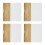 Premier Housewares Set 4 Square White Gold Geome Dipped Leather Effect Coasters Tableware Mats 1