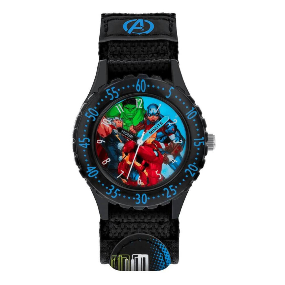 Children's Marvel Avengers Black Analogue Watch