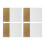 Premier Housewares Set 4 Rect Geome Dipped Leather Effect Placemats White/Gold 28X21Cm 1