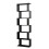 URBN Living (Black, 6 Tier) Wooden S-Shaped Display Bookcase Storage Divider 1
