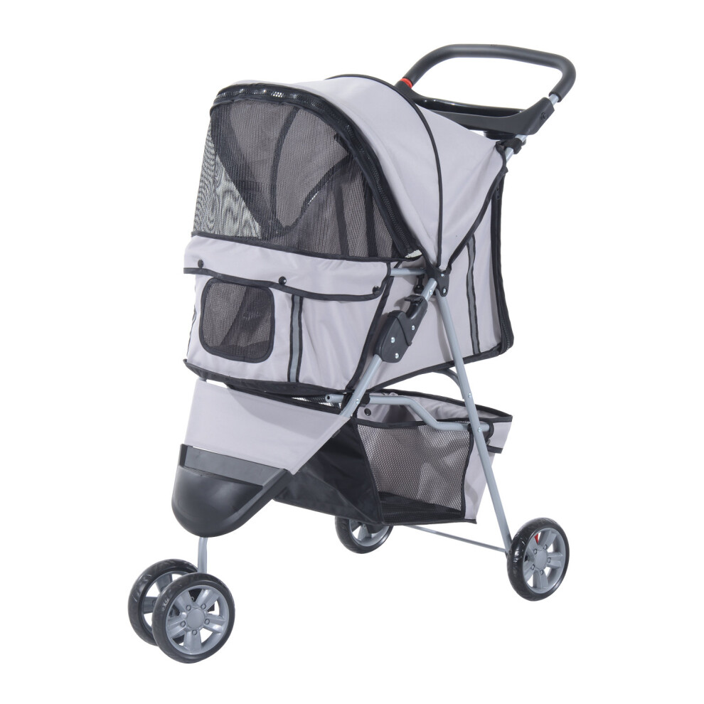 Pawhut Cat & Dog Stroller | Kitten & Puppy Pram Dog Stroller