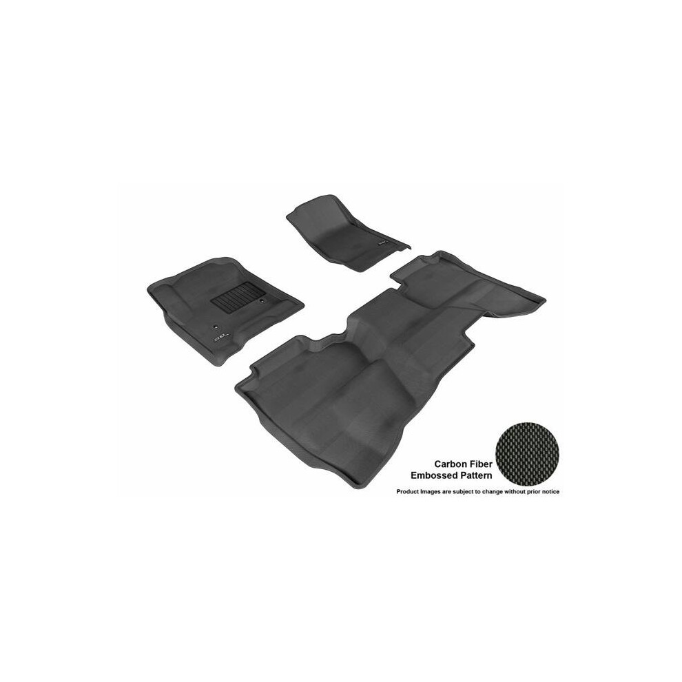 3D Maxpider L1gm01101509 Kagu Floor Mat For 2015 To 2018 Gmc Sierra Double Cab R1 R2, Black 842132088767