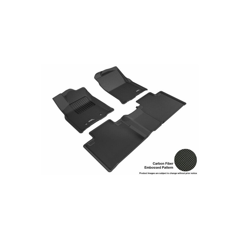 3D Maxpider L1ty23101509 Kagu R1 R2 Floor Mat For 2016-2018 Toyota Tacoma Access Cab, Black 190204025265