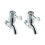 Kitchen Utility room lever bib tap pair chrome handles 1