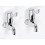Kitchen Utility room lever bib tap pair chrome handles 2