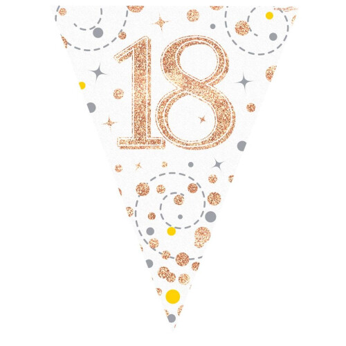 Holographic Rose Gold 18 Bunting