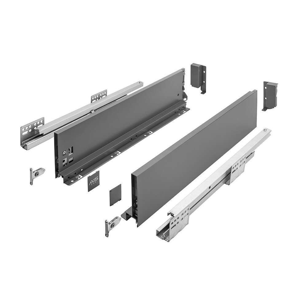 Drawer Runners Box Set Axis Pro H116 400Mm Soft Close Anthracite 5902801220197