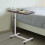 Homcom HOMCOM C-Shaped Mobile End Table Nightstand with Casters Brake Walnut 7