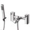 Cassellie Square Nero Bathroom Bath shower mixer tap chrome Brass 6