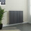 PlumbGalaxy Lulea 600 x 760mm Anthracite Single Rectangular Panel Horizontal Radiator 1