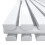 PlumbGalaxy Lulea 1600 x 480mm White Double Rectangular Panel Vertical Radiator 6