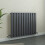 PlumbGalaxy Lulea 600 x 760mm Anthracite Single Rectangular Panel Horizontal Radiator 2