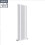 PlumbGalaxy Lulea 1600 x 480mm White Double Rectangular Panel Vertical Radiator 3