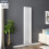 PlumbGalaxy Lulea 1800 x 410mm White Double Rectangular Panel Vertical Radiator 1