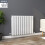 PlumbGalaxy Lulea 600 x 760mm White Double Rectangular Panel Horizontal Radiator 1