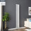 PlumbGalaxy Lulea 1800 x 270mm White Single Rectangular Panel Vertical Radiator 1