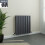 PlumbGalaxy Lulea 600 x 550mm Anthracite Double Rectangular Panel Horizontal Radiator 2