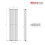 PlumbGalaxy Lulea 1800 x 480mm White Double Rectangular Panel Vertical Radiator 7
