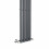 PlumbGalaxy Lulea 1800 x 270mm Anthracite Single Rectangular Panel Vertical Radiator 5
