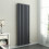 PlumbGalaxy Lulea 1600 x 550mm Anthracite Double Rectangular Panel Vertical Radiator 2