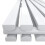 PlumbGalaxy Lulea 1800 x 410mm White Double Rectangular Panel Vertical Radiator 6