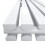 PlumbGalaxy Lulea 1800 x 340mm White Double Rectangular Panel Vertical Radiator 6